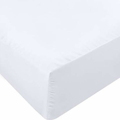 Picture of Utopia Bedding Fitted Sheet - Soft Brushed Microfiber - Deep Pockets, Shrinkage and Fade Resistant - Easy Care - 1 Fitted Sheet Only (Queen, White)