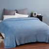 Picture of Bedsure Fleece Blanket Twin Size Washed Blue Lightweight Blanket Super Soft Cozy Microfiber Blanket