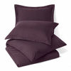 Picture of Nestl Duvet Cover 3 Piece Set - Ultra Soft Double Brushed Microfiber Hotel Collection - Comforter Cover with Button Closure and 2 Pillow Shams, Eggplant - California King 98"x104"