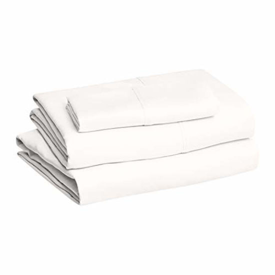 Picture of Amazon Basics Microfiber Sheet Set, Twin, Cream