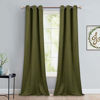 Picture of NICETOWN Patio Glass Door Panels - Blackout Curtains for Bedroom/Living Room, Privacy Panel Drapes for Dining Room and Guest Room on Christmas (Olive Green, 42 inches Wide x 90 inches Long, 1 Pair)