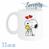 Picture of Charlie Brown Peanuts Snoopy and Woodstock Love Coffee Mug | 11 ounce cup | Serenity Home Goods | Cute Gift