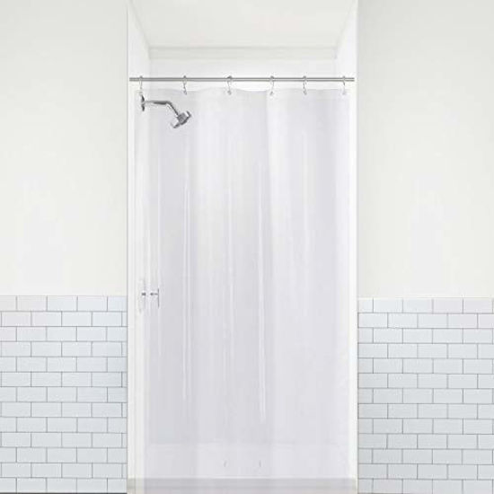 Picture of LiBa PEVA 8G Small Bathroom Shower Stall Curtain Liner, 36" W x 72" H Narrow Size, Clear, 8G Heavy Duty Waterproof Shower Stall Curtain Liner Anti-Microbial Mildew Resistant