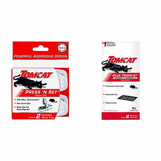 GetUSCart- Tomcat Press 'N Set Mouse Trap, 2 Traps & Glue Traps