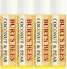 Picture of Burt's Bees 100% Natural Moisturizing Lip Balm, Coconut & Pear with Beeswax & Fruit Extracts - 4 Tubes