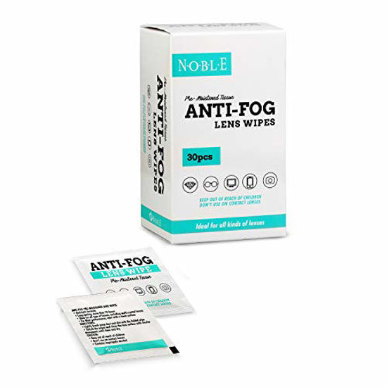 Anti Fog Wipes for Glasses Pre Moistened Cleaner Lens Wipes for Screens, Binoculars, Face Sheilds, Ski Masks, Swim Goggles, Individual Wrapped