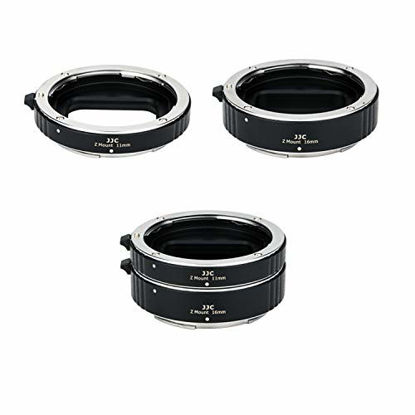 Picture of JJC Z Mount Auto Focus Macro Extension Tube Set for Nikon Z50 Z7 Z6 Z5 Mirrorless Camera and Nikon Z Mount Lenses,Great Tool for Macro Photography