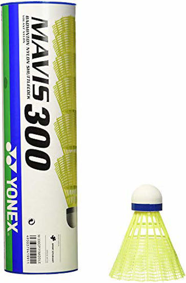 Picture of YONEX Mavis 300 Nylon Shuttlecocks 1/2 Dozen (Yellow, 4 Tubes)