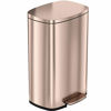 Picture of iTouchless SoftStep 13.2 Gallon Stainless Steel Step Trash Can with Odor Control System, 50 Liter Pedal Garbage Bin for Kitchen, Office, Home - Silent and Gentle Open and Close, Rose Gold