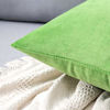 Picture of MIULEE Pack of 2 Velvet Pillow Covers Decorative Square Pillowcase Soft Solid Cushion Case for Sofa Bedroom Car 12 x 20 Inch Apple Green