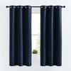 Picture of NICETOWN Blackout Draperies Curtains, All Season Thermal Insulated Solid Grommet Top Blackout Curtains/Drapes for Kid's Room (Navy, 1 Pair, 34 x 63 Inch)