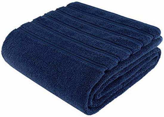 Picture of American Soft Linen Turkish Cotton Large, Jumbo Bath Towel 35x70 Premium & Luxury Towels for Bathroom, Maximum Softness & Absorbent Bath Sheet [Worth $34.95] - Navy Blue