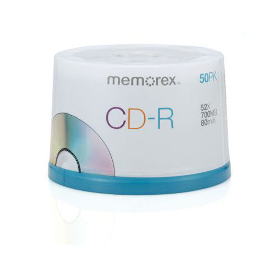 Picture of Memorex 700MB/80-Minute 52x Data CD-R Media 50-Pack Spindle
