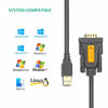 Picture of UGREEN USB 2.0 to RS232 DB9 Serial Cable Male A Converter Adapter with PL2303 Chipset for Windows 10, 8.1, 8, 7, Vista, XP, 2000, Linux and Mac OS X 10.6 and Above (6ft)