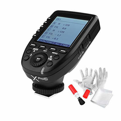 Picture of Godox Xpro-C TTL Wireless Flash Trigger for Canon 1/8000s HSS TTL-Convert-Manual Function Large Screen Slanted Design 5 Dedicated Group Buttons 11 Customizable Functions
