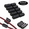 Picture of Clip-on Noise Filter,VSKEY[10pcs 5mm] Anti-interference High-Frequency Ferrite Core Choke Cable Clip for Home Audio System,Tvs,Speakers,Radio,Audio Equipment Noise Suppressor (5.0mm Inner Diameter)