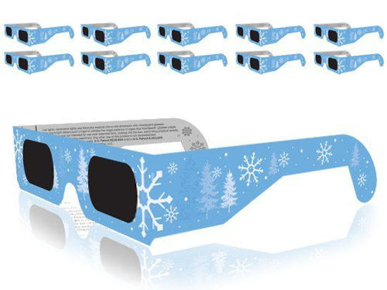 Picture of Christmas 3D Glasses - Holiday Specs Transform Lights into Magical Snowflake Image (10 Pack)