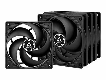 Picture of ARCTIC P12 PWM PST Value Pack - 120 mm Case Fan, Five Pack, PWM Sharing Technology (PST), Pressure-optimised, Very Quiet Motor, Computer, 200-1800 RPM - Black/Black