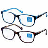 Picture of Blue Light Blocking Computer Glasses 2 Pack Decrease Eye Eyestrain Unisex(Women/Men) Glasses with Spring Hinges Nerd Reading Gaming Glasses