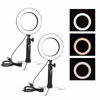 Picture of Emart 6'' LED Ring Light with Tripod Stand, 3 Light Modes & 11 Brightness Level Photography Continuous Portable Lighting Kit for Table Top Photo Video Studio - 2 Sets