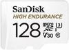 Picture of SanDisk 128GB High Endurance Video MicroSDXC Card with Adapter for Dash Cam and Home Monitoring systems - C10, U3, V30, 4K UHD, Micro SD Card - SDSQQNR-128G-GN6IA