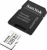 Picture of SanDisk 128GB High Endurance Video MicroSDXC Card with Adapter for Dash Cam and Home Monitoring systems - C10, U3, V30, 4K UHD, Micro SD Card - SDSQQNR-128G-GN6IA