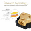 Picture of LEIGESAUDIO 0/2/4 Gauge in 0/2/4 Gauge Out Copper Amp Power Distribution Block for Car Audio Splitter (2WAY)