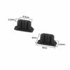 Picture of uxcell 20pcs Silicone Micro USB Cap Port Cover Anti Dust Protector 6.5mmx2.3mm Black