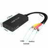 Picture of HDMI to RCA Converter, HDMI to AV 3RCA CVBs Composite Video Audio Converter Adapter Supports PAL/NTSC for TV Stick, Roku, Chromecast, Apple TV, PC, Laptop, Xbox, HDTV