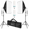 Picture of Yesker Softbox Lighting Kit 2pcs 20x28 inch Professional Photo Studio Photography Equipment Continuous Lighting with 2X 85W 5500K E27 Socket Bulb for Filming Portrait Shooting Fashion Photography