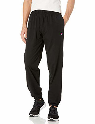 Picture of Champion Men's Closed Bottom Light Weight Jersey Sweatpant, Black, XX-Large