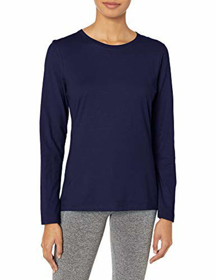 Picture of Hanes Women's Long Sleeve Tee, Hanes Navy, Medium