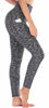 Picture of IUGA High Waist Yoga Pants with Pockets, Tummy Control, Workout Pants for Women 4 Way Stretch Yoga Leggings with Pockets (Space Dye Dark Gray, Small)