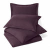 Picture of Nestl Duvet Cover 3 Piece Set - Ultra Soft Double Brushed Microfiber Hotel Collection - Comforter Cover with Button Closure and 2 Pillow Shams, Eggplant - King 90"x104"