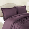 Picture of Nestl Duvet Cover 3 Piece Set - Ultra Soft Double Brushed Microfiber Hotel Collection - Comforter Cover with Button Closure and 2 Pillow Shams, Eggplant - King 90"x104"