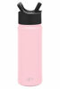 Picture of Simple Modern Insulated Water Bottle with Straw Lid Reusable Wide Mouth Stainless Steel Flask Thermos, 18oz (530ml), Blush