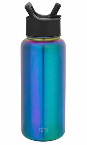 GetUSCart- Simple Modern Insulated Water Bottle with Straw Lid 1 Liter  Reusable Wide Mouth Stainless Steel Flask Thermos, 32oz (945ml), Riptide