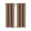 Picture of NICETOWN Blackout Window Curtains and Drapes for Kitchen, Window Treatment Thermal Insulated Solid Grommet Blackout Drapery Panels (Set of 2 Panels, 29 by 45 Inch, Cappuccino)