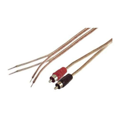 Picture of IEC 18 AWG 6' Speaker Wire Pair with RCA Males - Black/Red