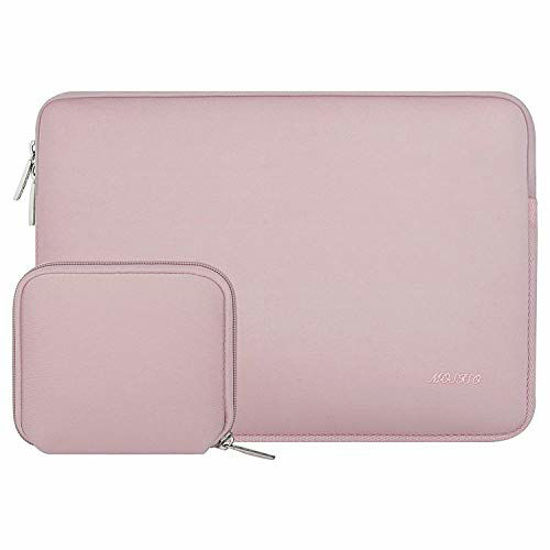 Picture of MOSISO Laptop Sleeve Compatible with 13-13.3 inch MacBook Pro, MacBook Air, Notebook Computer, Water Repellent Neoprene Bag with Small Case, Baby Pink