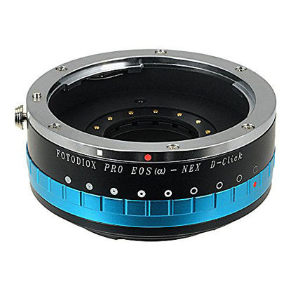 Picture of Fotodiox Pro IRIS Lens Mount Adapter Compatible with Canon EOS EF Full Frame Lenses to Sony E-Mount Cameras