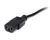 Picture of StarTech.com 6ft Standard Computer Power Cord (NEMA 5-15 to IEC 60320 C13) - 18 AWG Replacement IBM AC Power Cable for PC or Monitor -125V, 10A (PXT101),Black