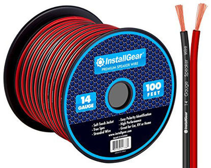 Picture of InstallGear 14 Gauge AWG 100ft Speaker Wire Cable - Red/Black