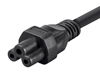 Picture of Monoprice Power Cord - NEMA 5-15P to IEC 60320 C5, 18AWG, 10A/1250W, 3-Prong, Black, 6ft