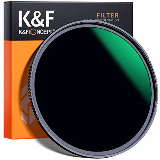 Picture of K&F Concept 72MM ND Filter ND1000 10 Stops, Neutral Density Lens Filter HD 18 Layer Neutral Grey ND Lens Filter with Multi-Resistant Nano Coating for Canon Nikon Lens