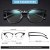 Picture of AOMASTE Blue Light Blocking Glasses Retro Semi Rimless UV400 Clear Lens Computer Eyewear for Men Women