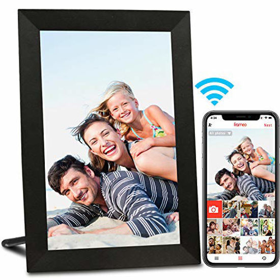 Picture of AEEZO WiFi Digital Picture Frame, IPS Touch Screen Smart Cloud Photo Frame with 16GB Storage, Easy Setup to Share Photos or Videos via Free Frameo APP, Auto-Rotate, Wall Mountable (9 inch Black)