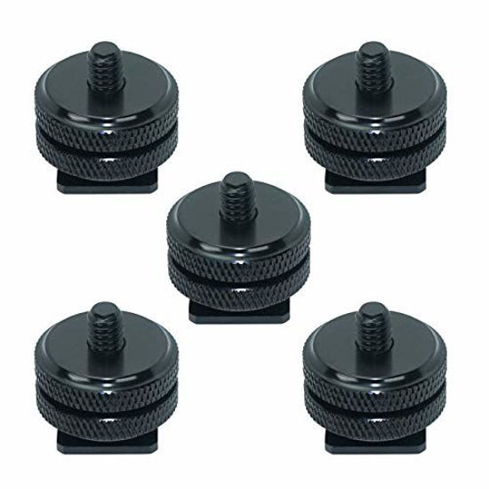 Picture of SIOTI Camera Hot Shoe Adapter Mount, Camera Hot Shoe Mount, Flash Shoe Mount (Hot Shoe to 1/4")