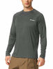 Picture of BALEAF Men's UPF 50+ Sun Protection Shirts Long Sleeve Dri Fit SPF T-Shirts Lightweight Fishing Hiking Running Deep Gray Size XXXL