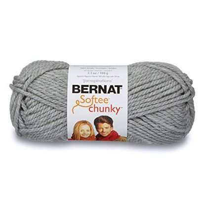 Picture of Bernat Softee Chunky Yarn, 3.5 Oz, Gauge 6 Super Bulky, Grey Heather